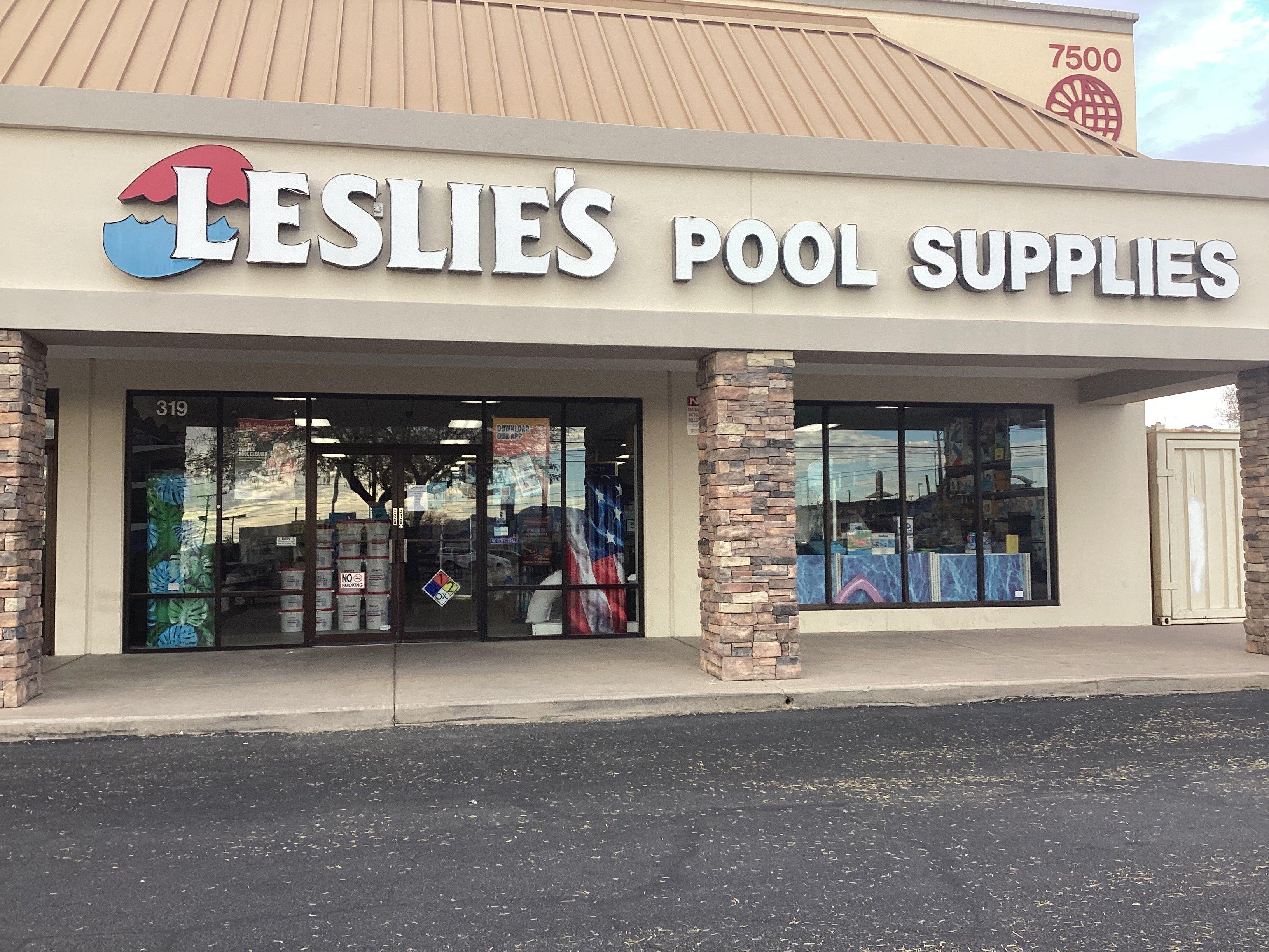 an image of a Leslie's storefront