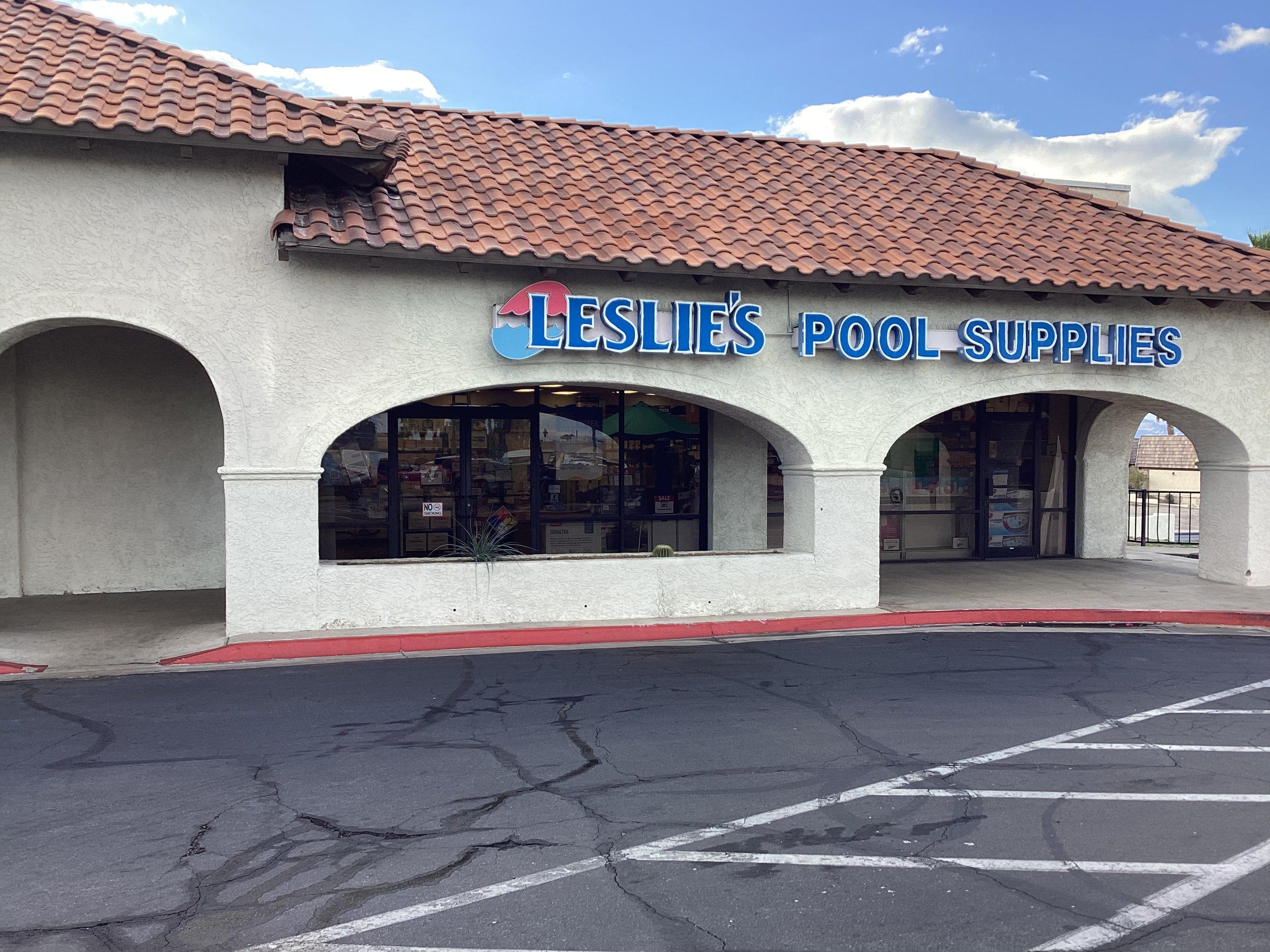 an image of a Leslie's storefront