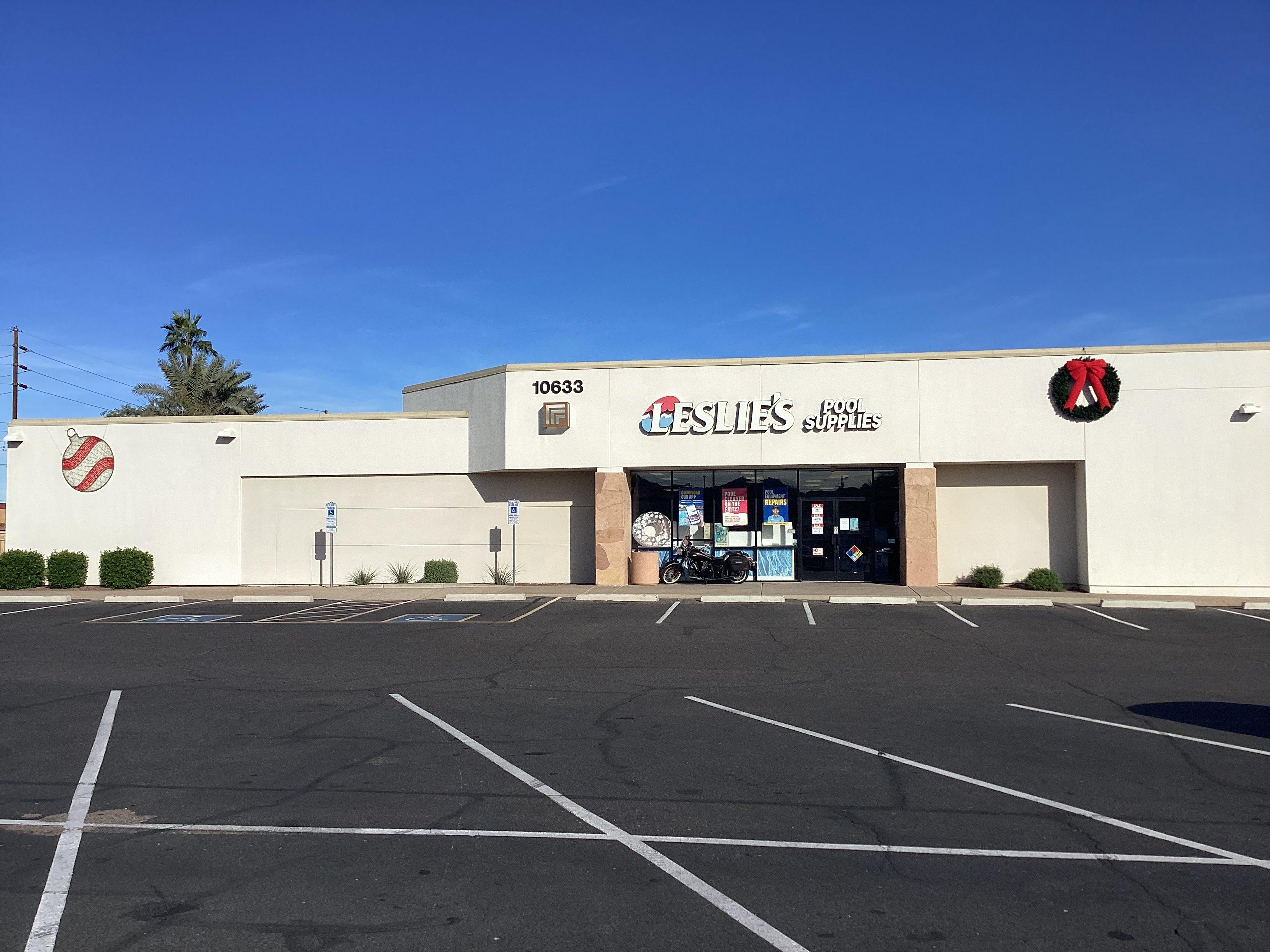 an image of a Leslie's storefront