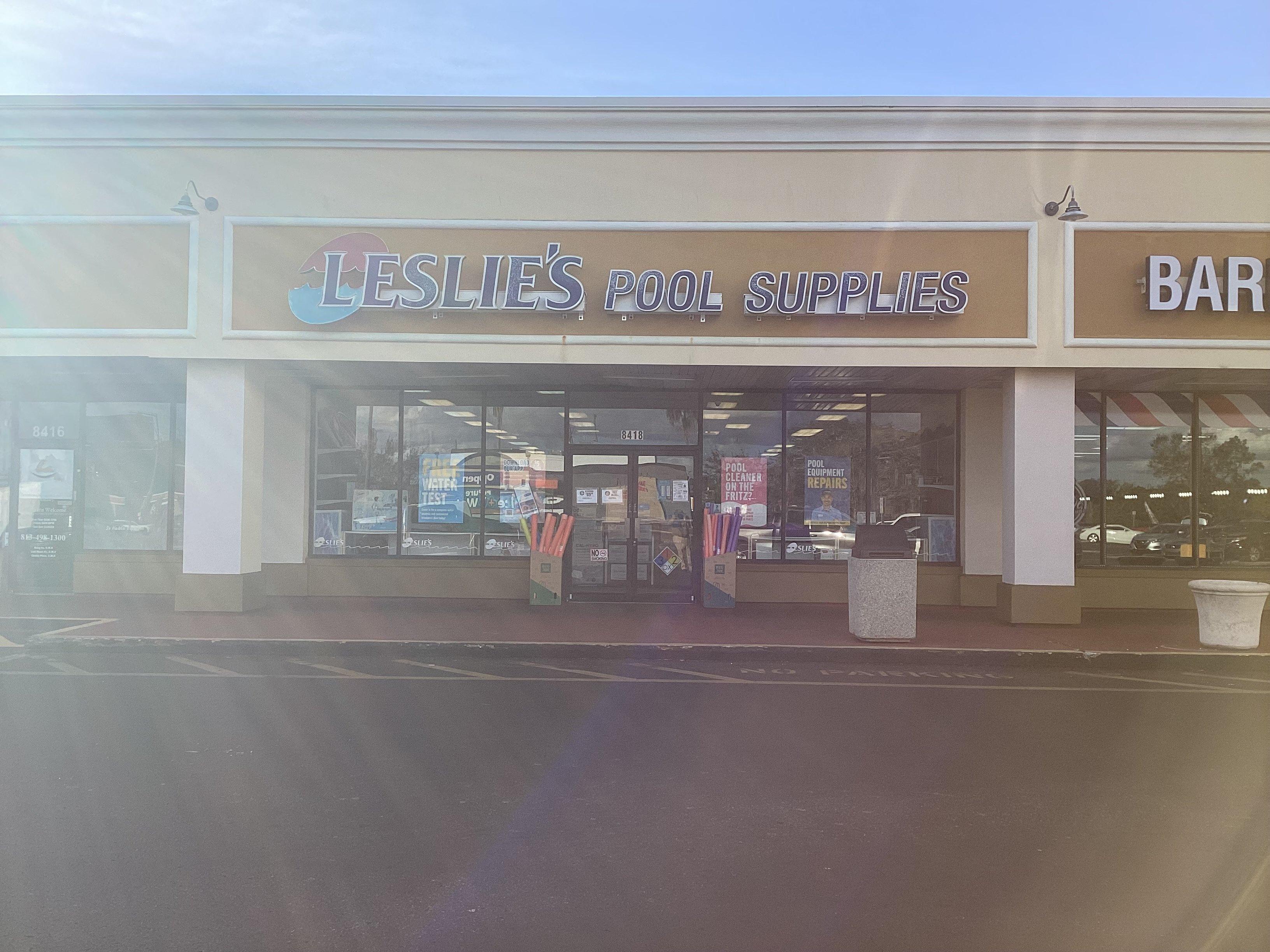 an image of a Leslie's storefront