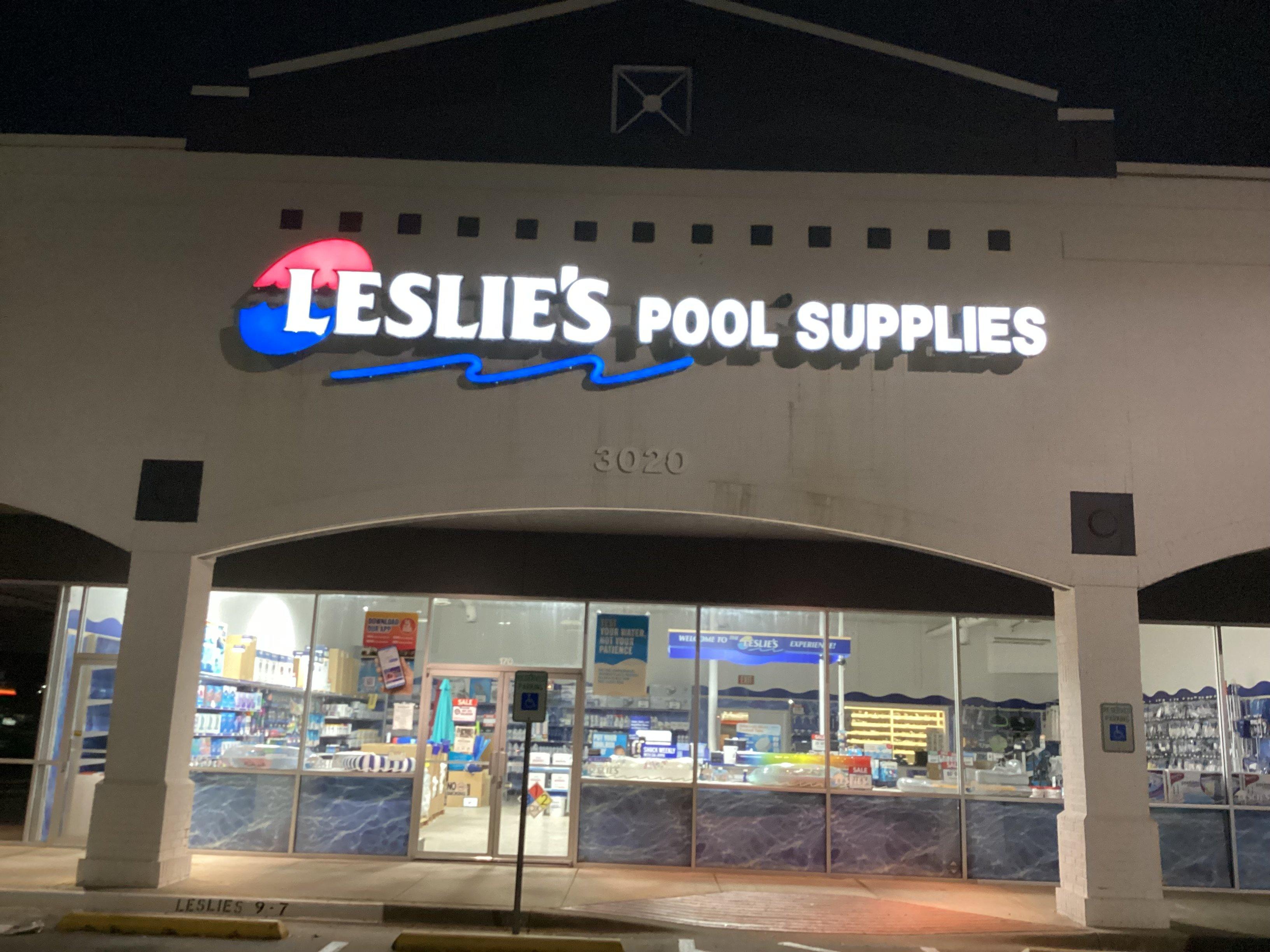 an image of a Leslie's storefront