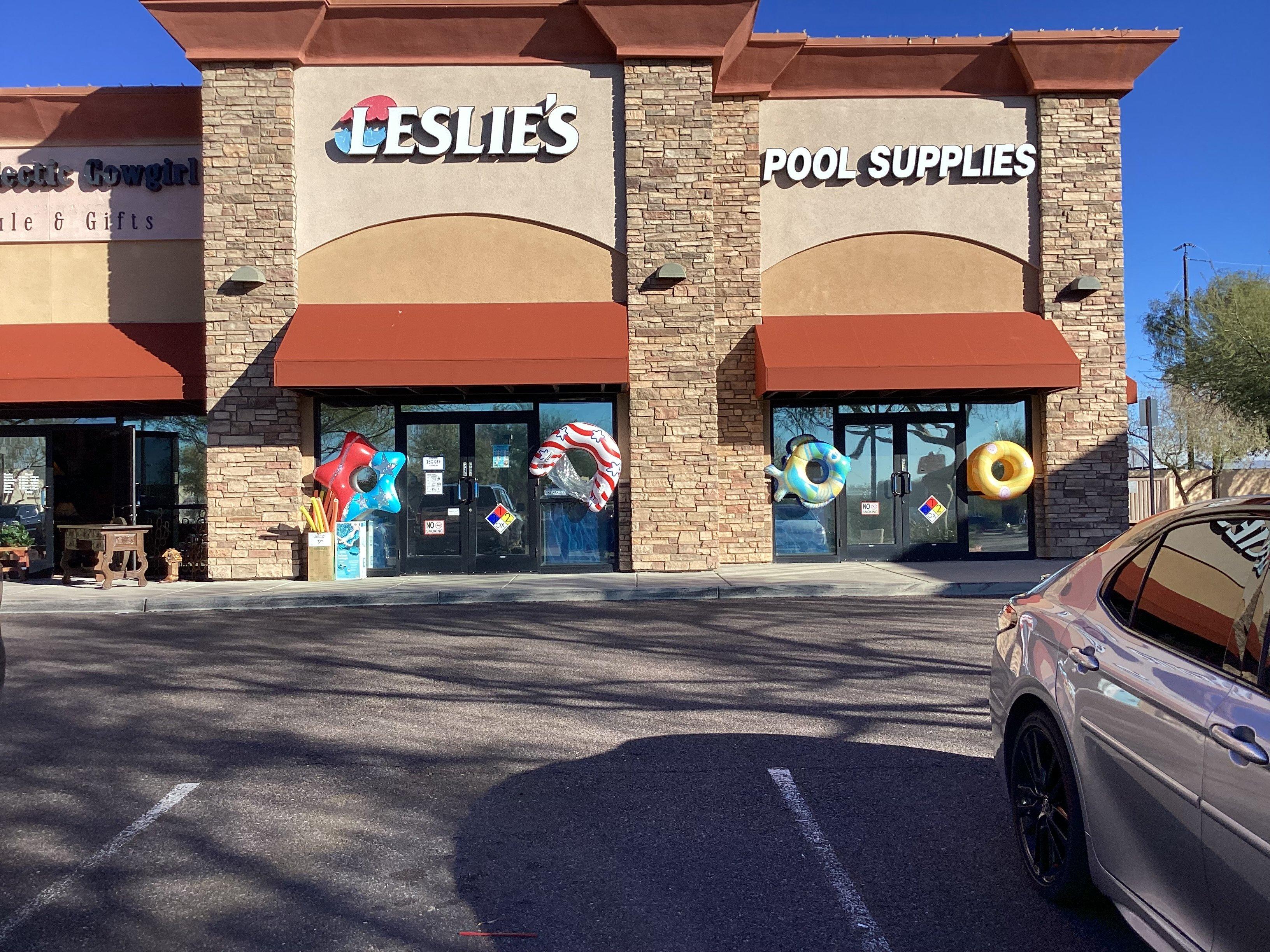 an image of a Leslie's storefront