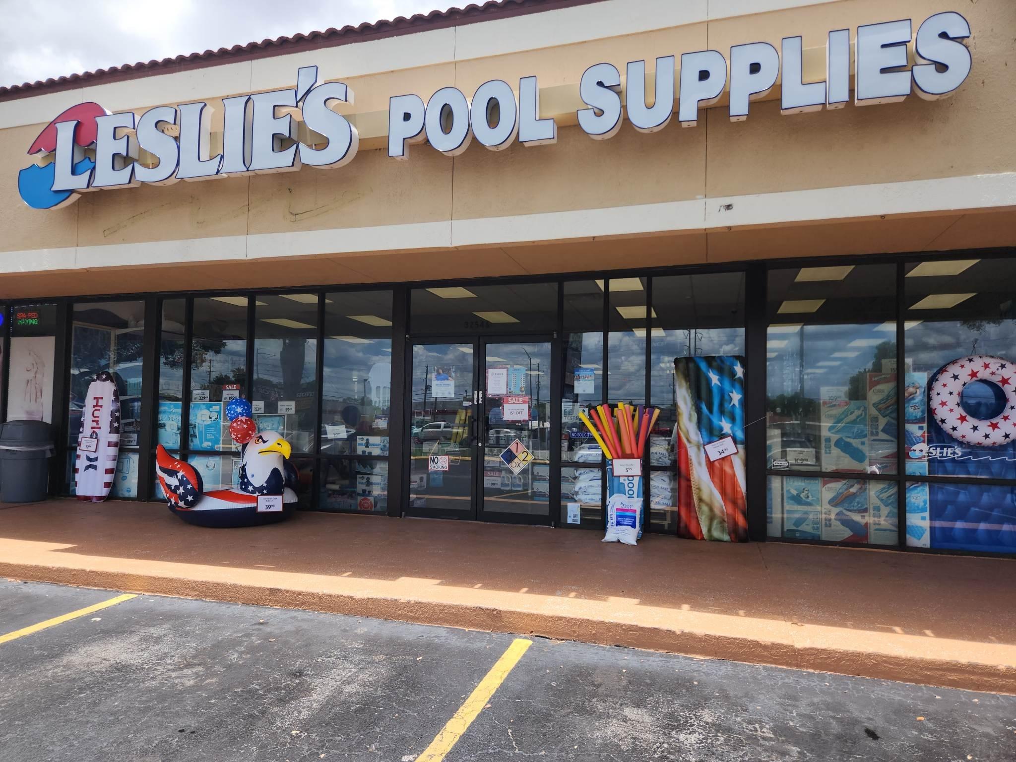 an image of a Leslie's storefront