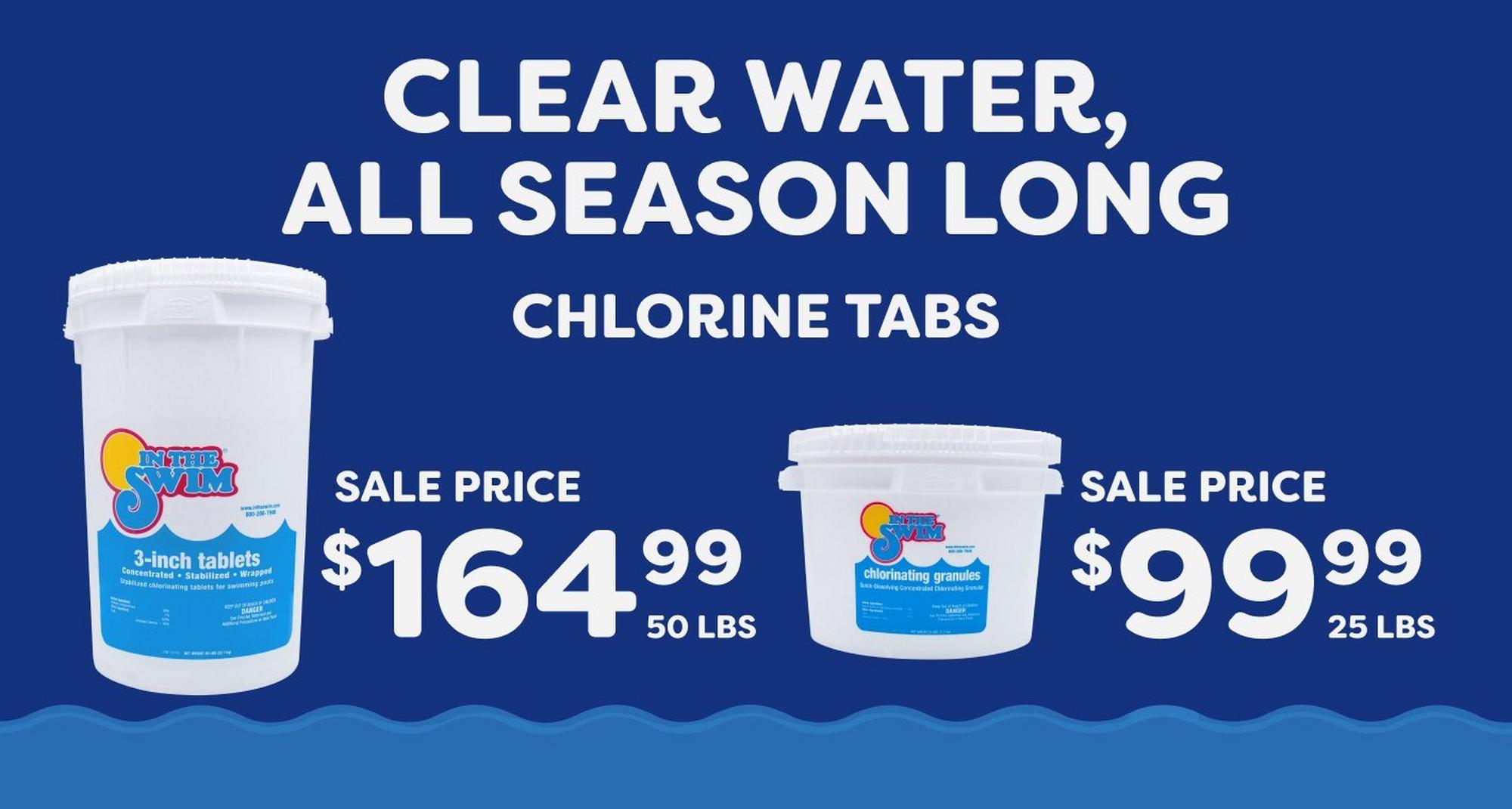 $164.99 50 lbs Tabs and $99.99 25 lbs Tabs