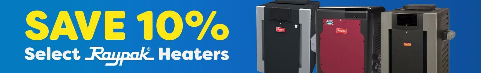10% off Raypak heaters