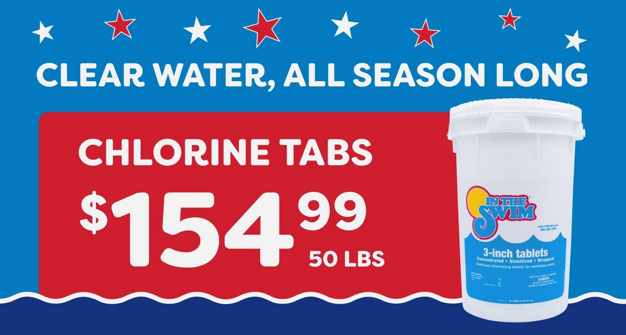 $154.99 50 lbs Tabs and $99.99 25 lbs Tabs