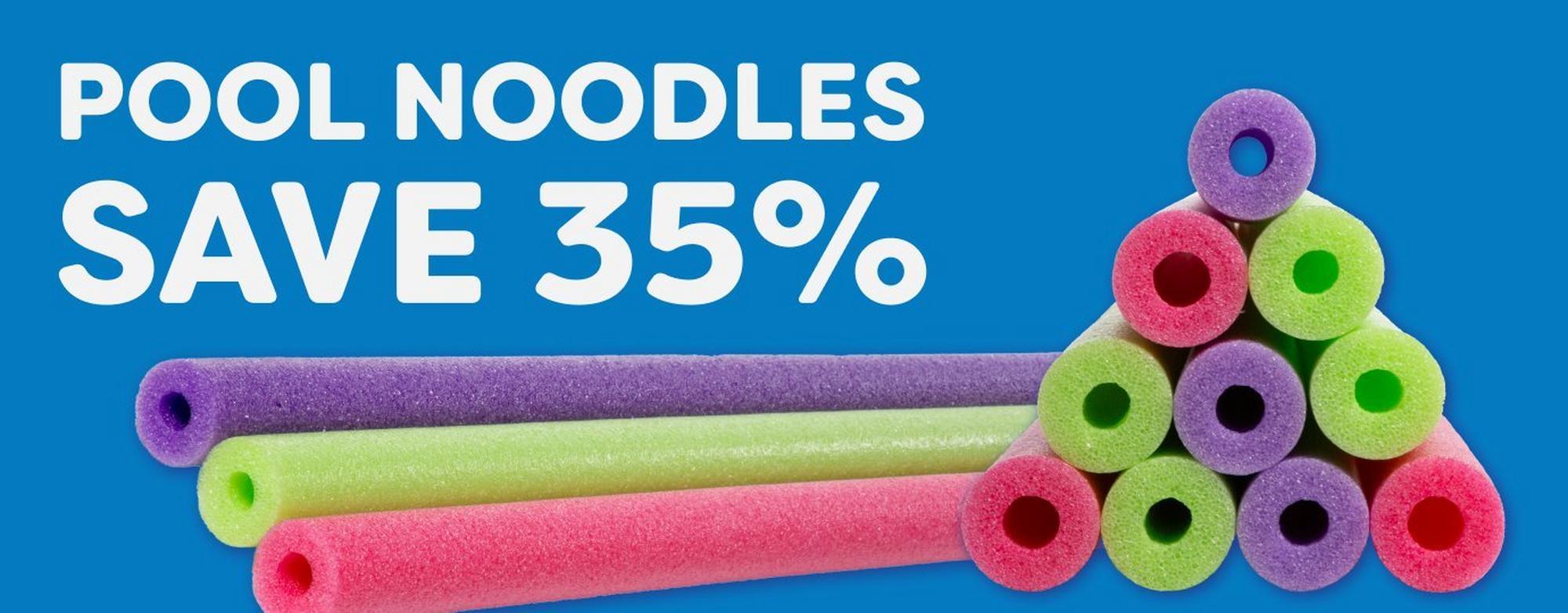35% off pool noodles
