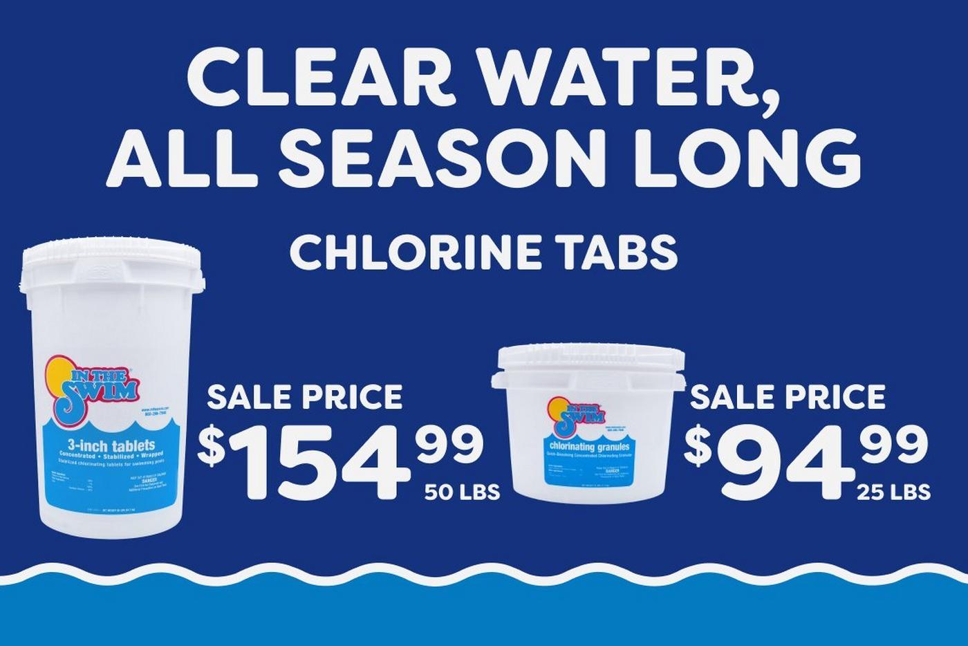 $154.99 50 lbs Tabs and $99.99 25 lbs Tabs