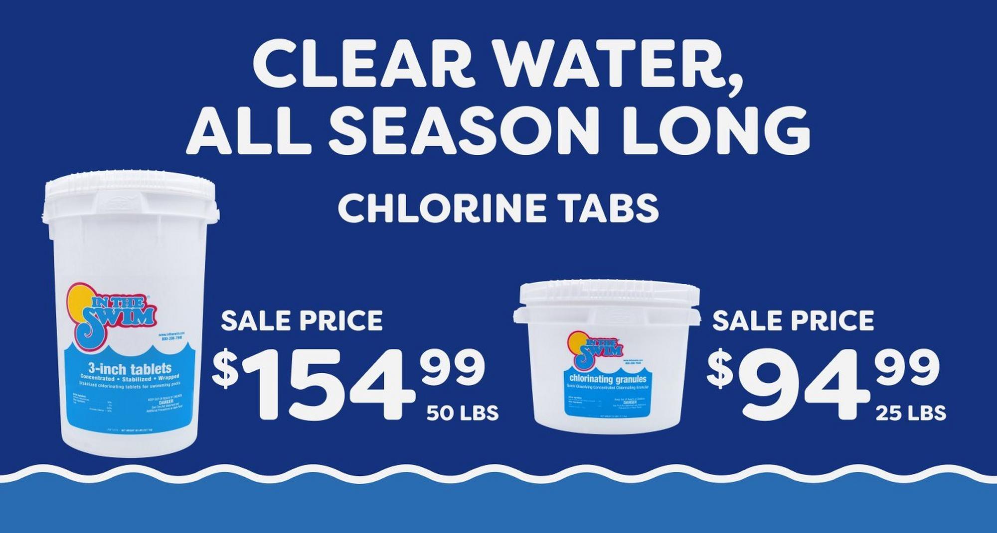 $154.99 50 lbs Tabs and $99.99 25 lbs Tabs