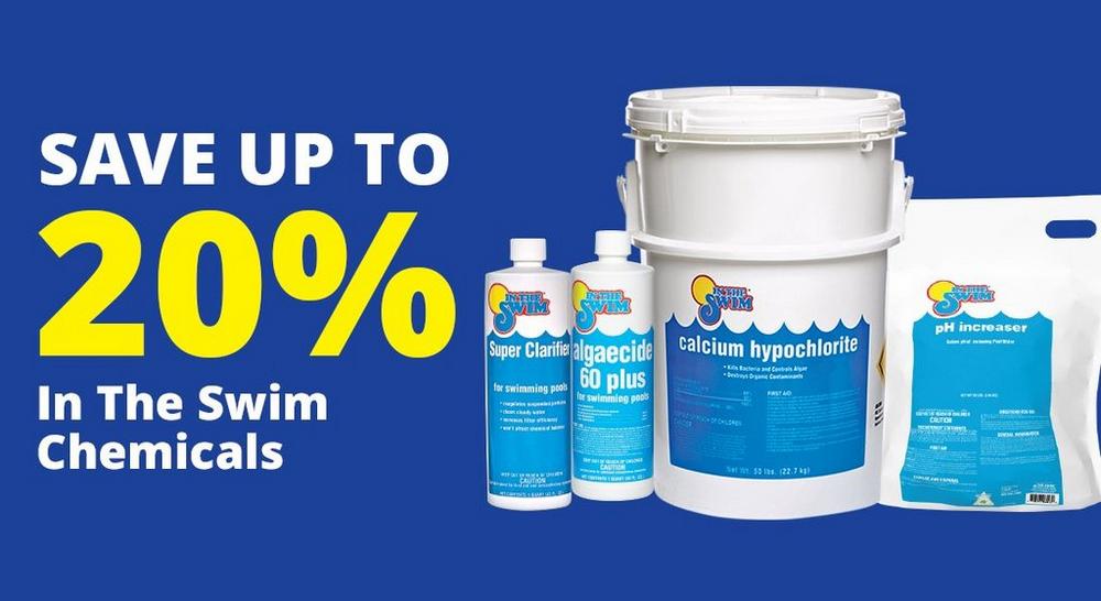 An image advertising Pool Chemicals