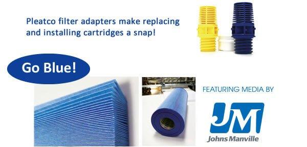 Blue Antimicrobial filter cartridges