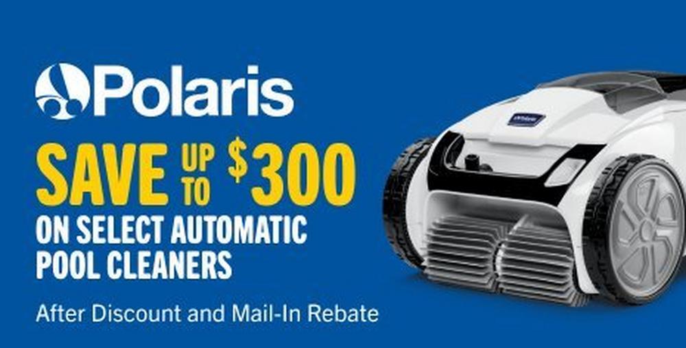 up to $100 off select polaris cleaners