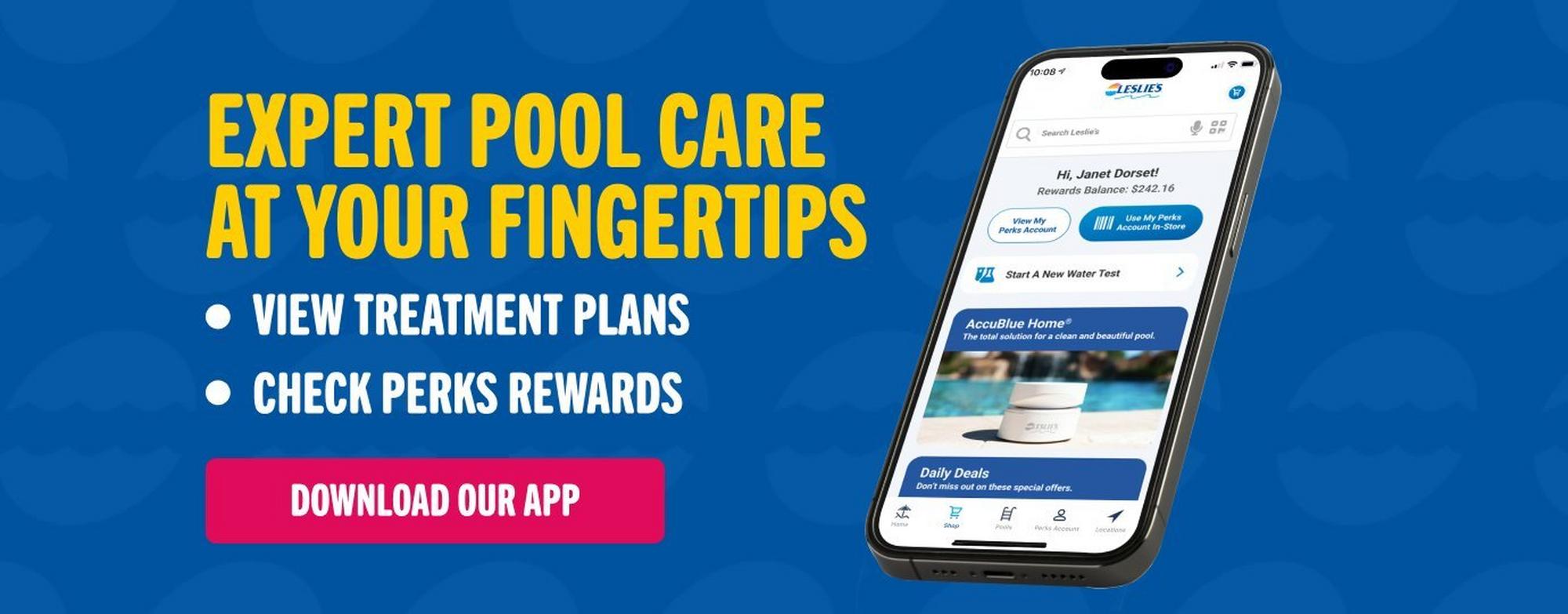 an advertisement for the leslie's app