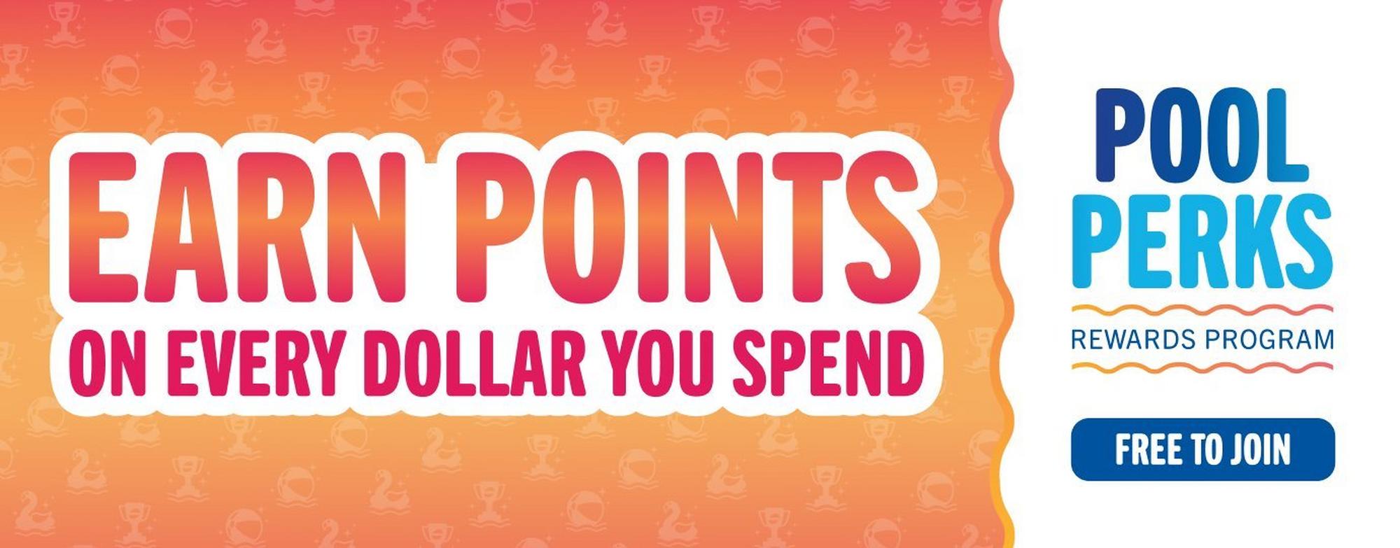 earn points on every dollar you spend with Leslies Pool Perks rewards program
