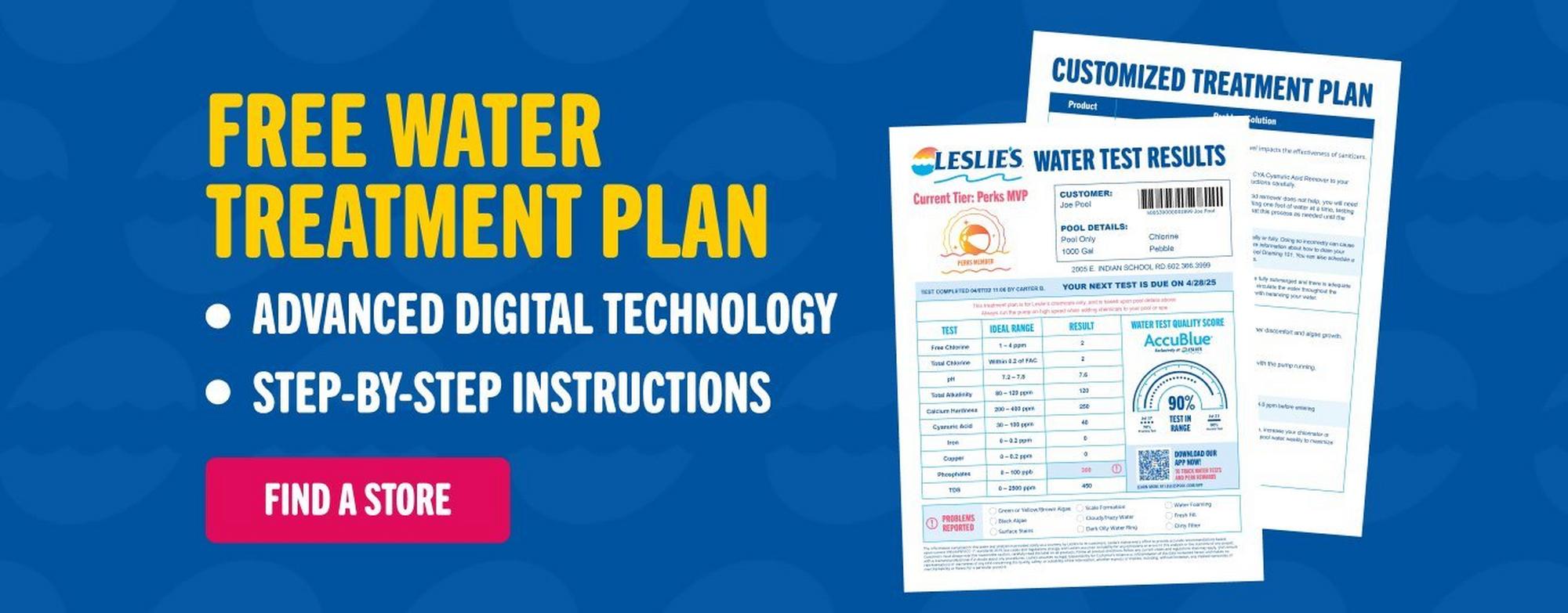 an advertisement for free water testing at our stores