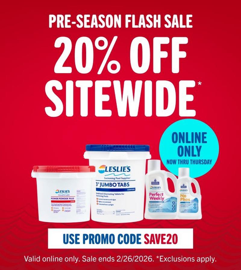 20% Off Site Wide Sale*