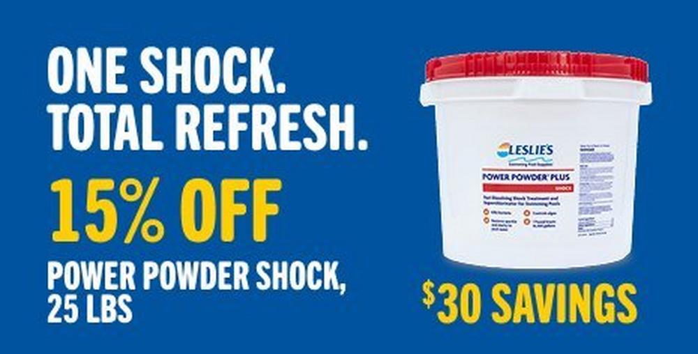 15 percent off power powder shock