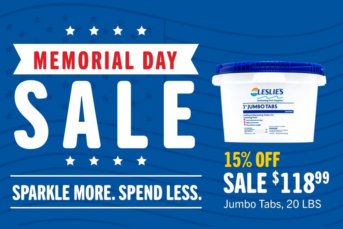 15% off of 20 pound tabs