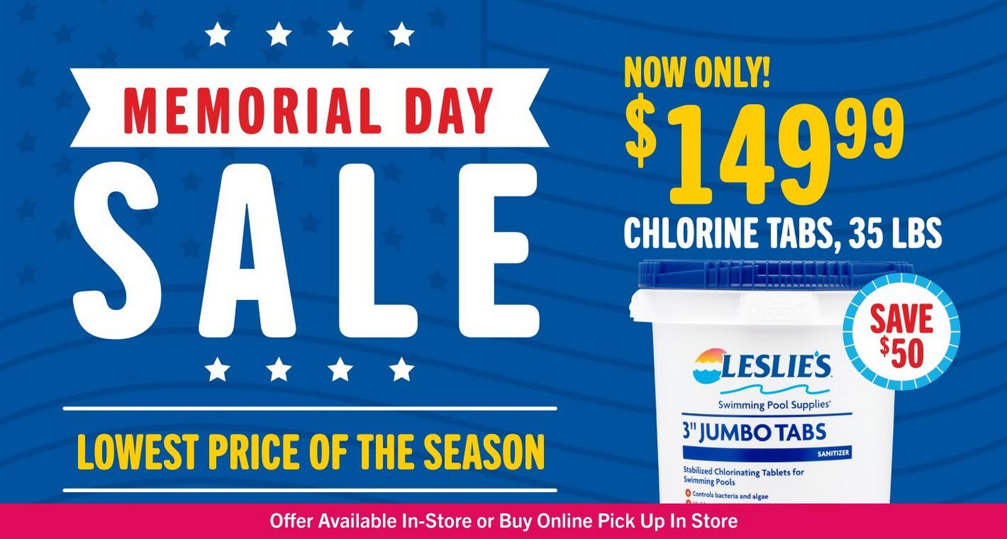 35 lb chlorine tabs only $149.99 when you buy online and pick up in store