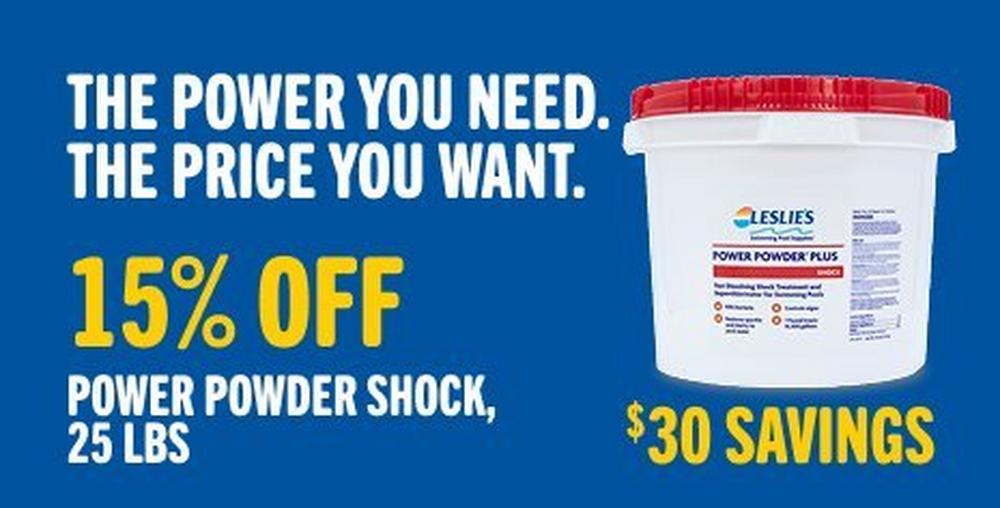 15 percent off power powder shock