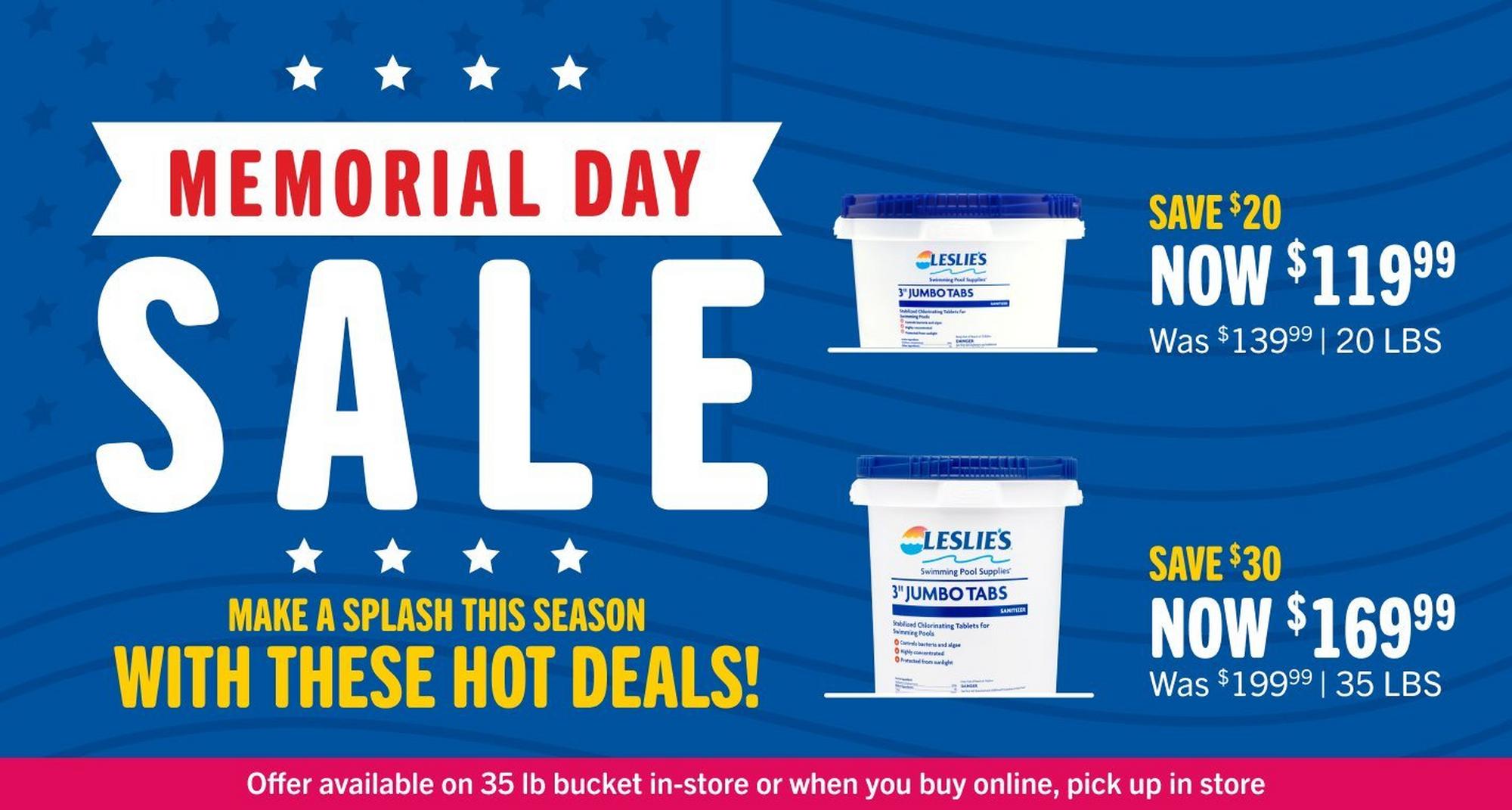 $119.99 for 20 lb tabs and $169.99 for 35 lb tabs