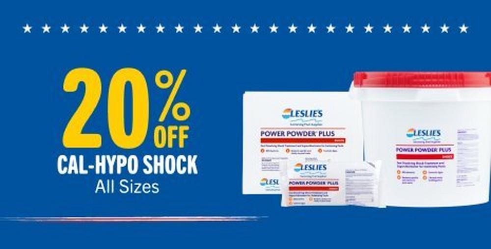 up to 20% off pool shock