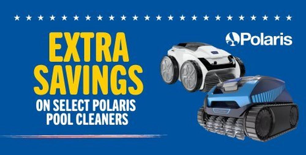 up to $50 off select polaris pool cleaners