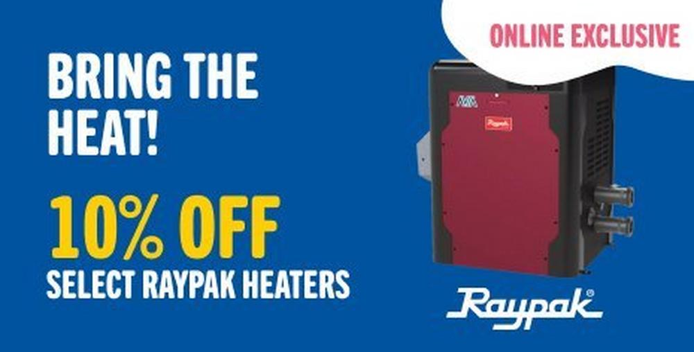 10% off select raypak heaters