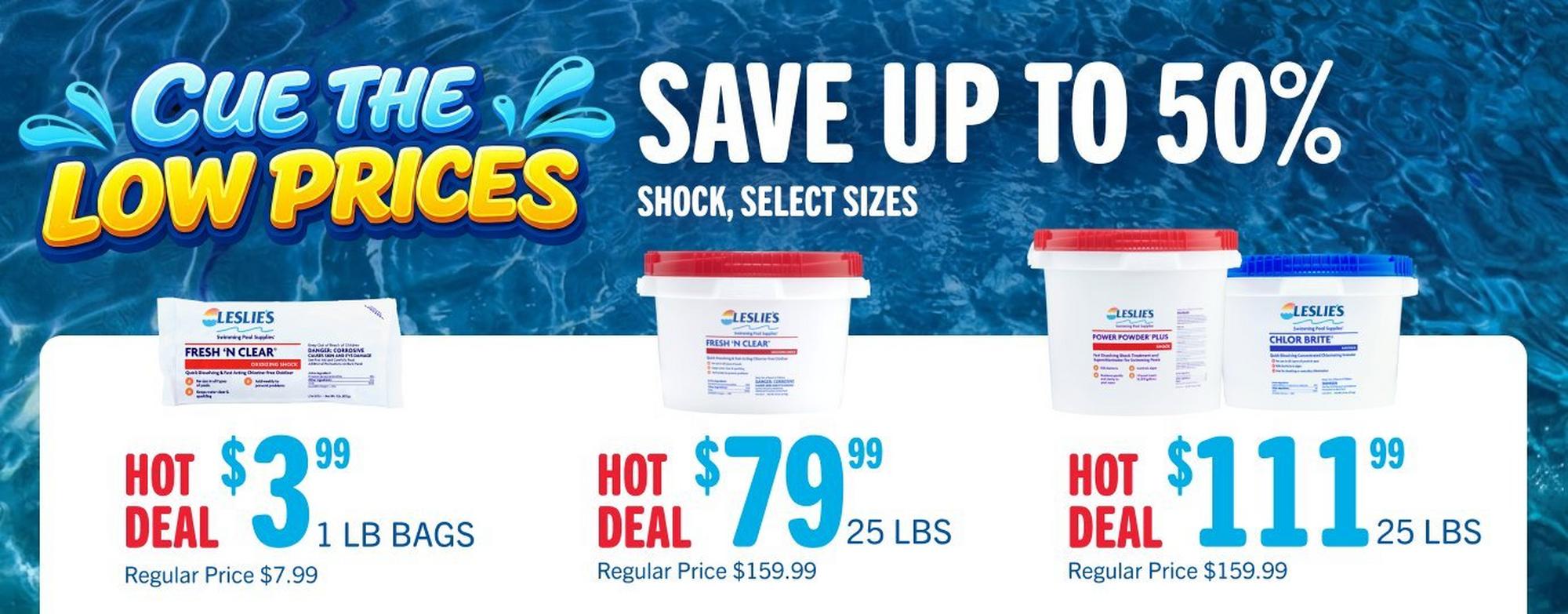 Up to 50% off shock, select sizes