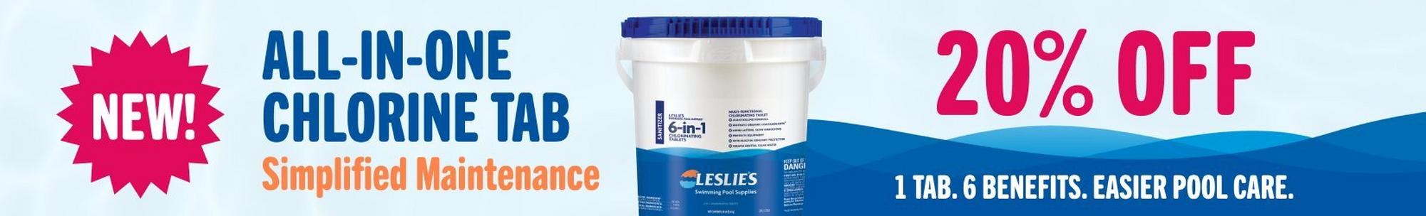 20% off all in one chlorine tabs
