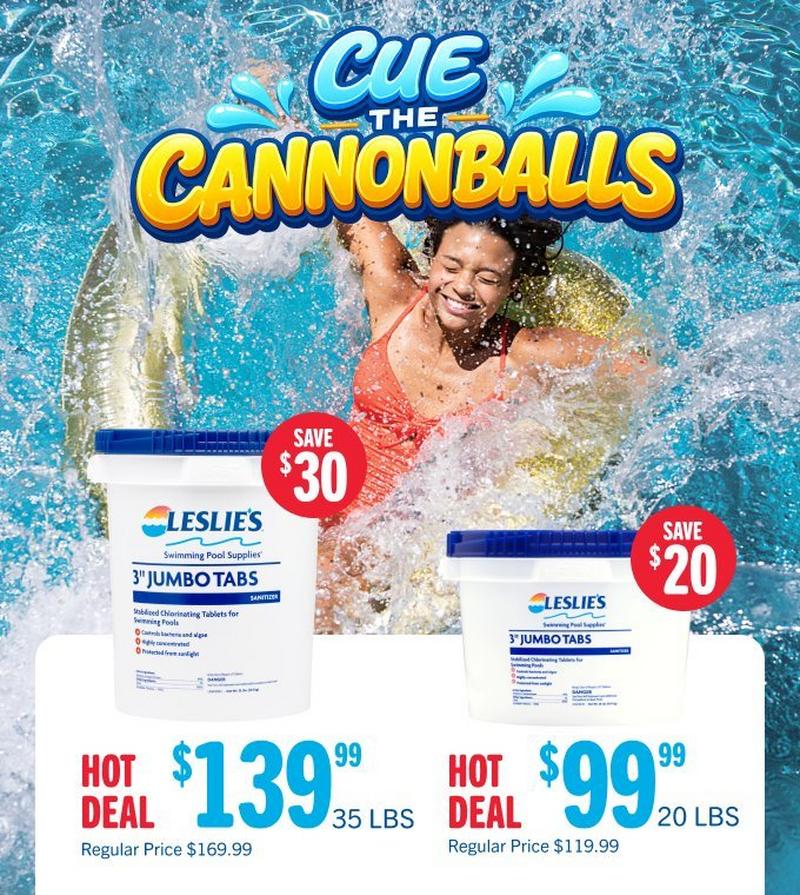 Save $30 on 35 lbs chlorine tabs