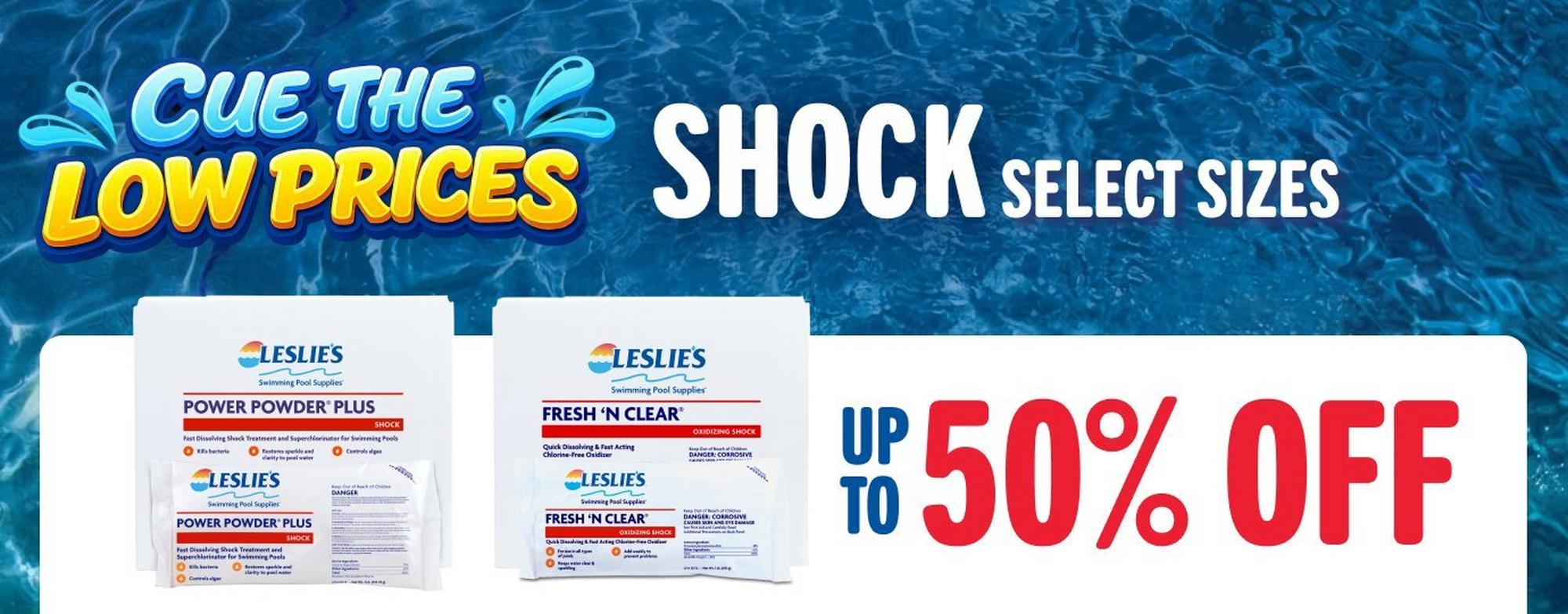 Up to 50% off shock, select sizes