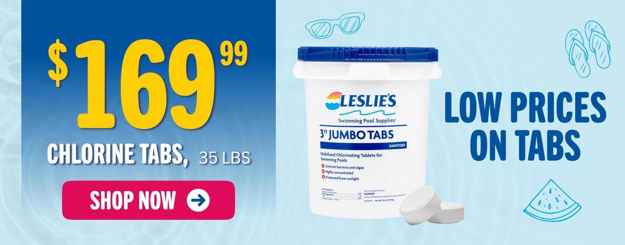 $169.99, chlorine tabs, 35 lbs