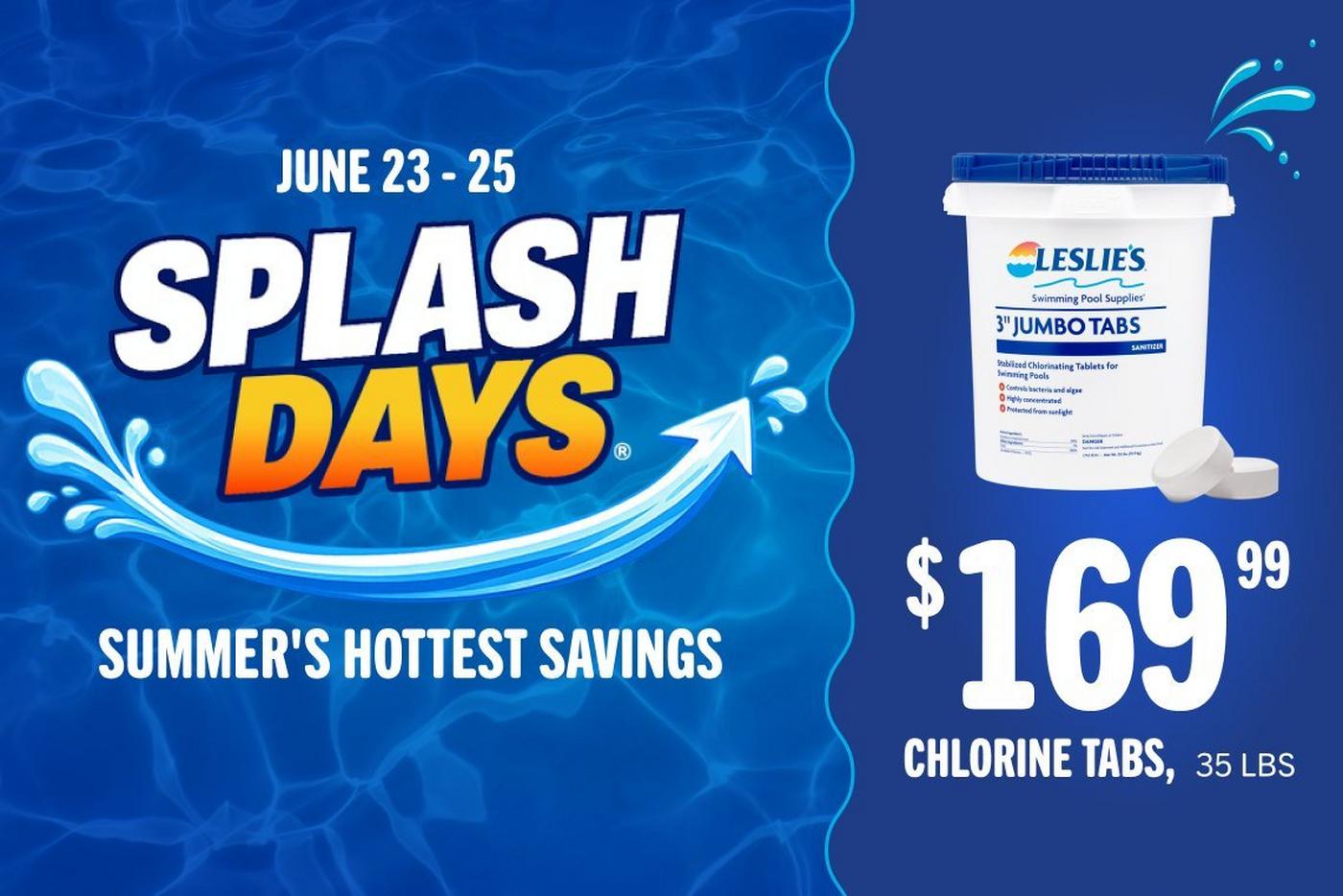 $169.99, chlorine tabs, 35 lbs