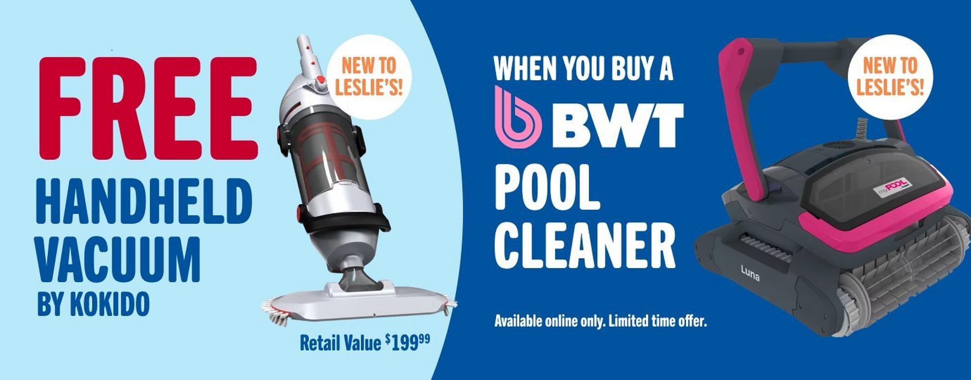Free handheld vacuum, when you buy BWT pool cleaner