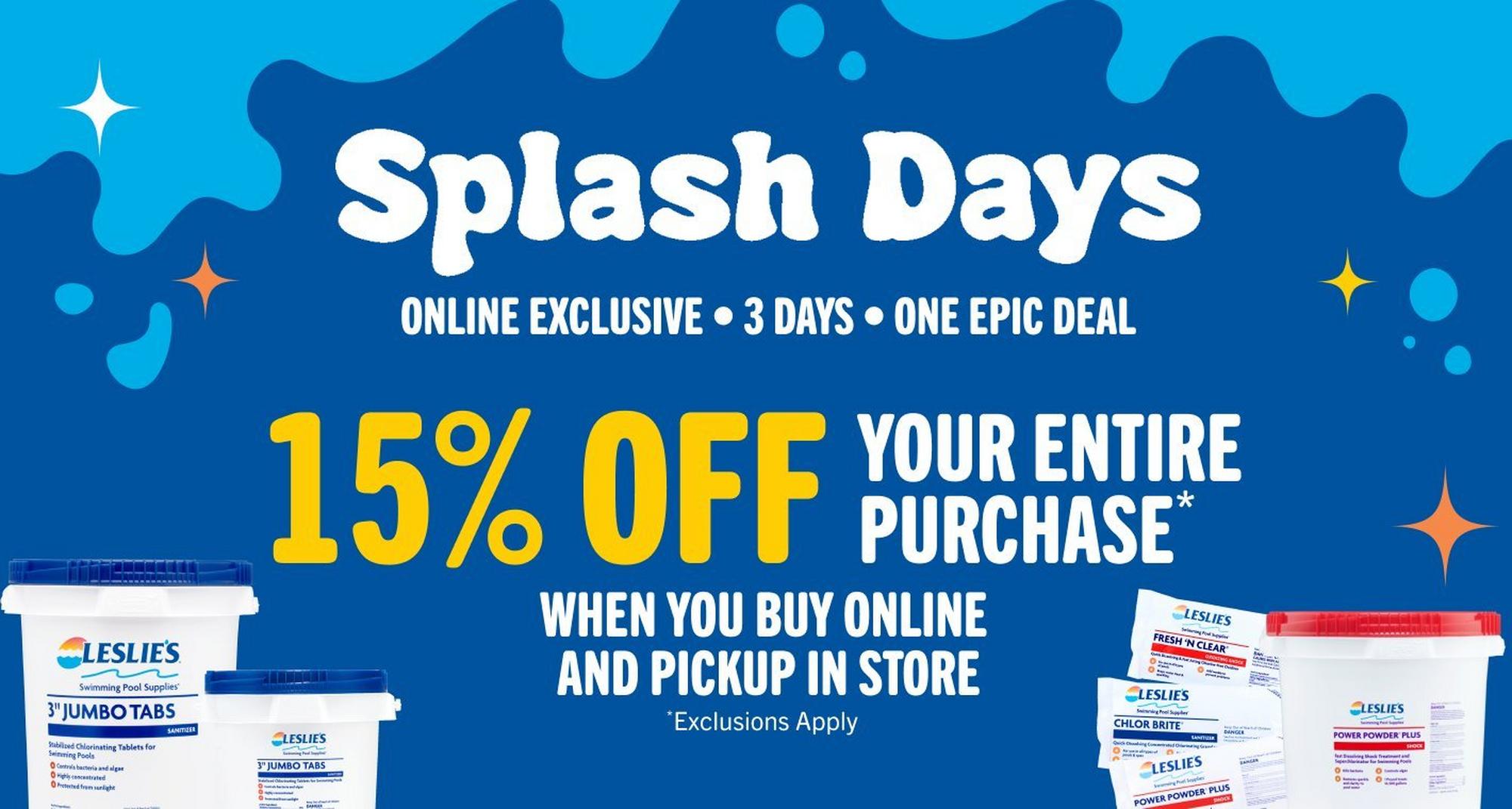 save 15% off your entire purchase when you buy online and pickup in store