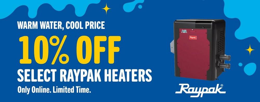 select raypak heaters 10% off