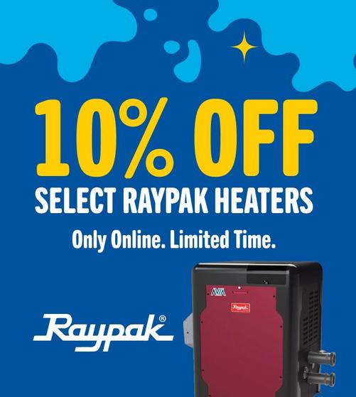 select raypak heaters 10% off