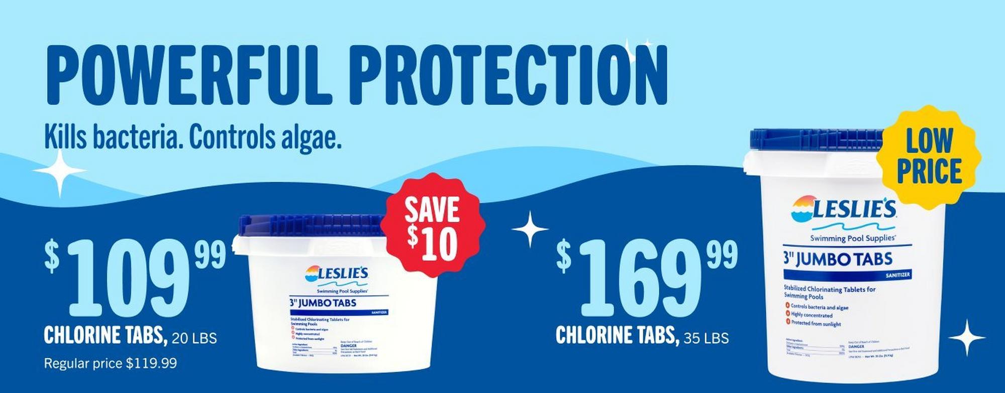 $109.99, chlorine tabs, 20 lbs