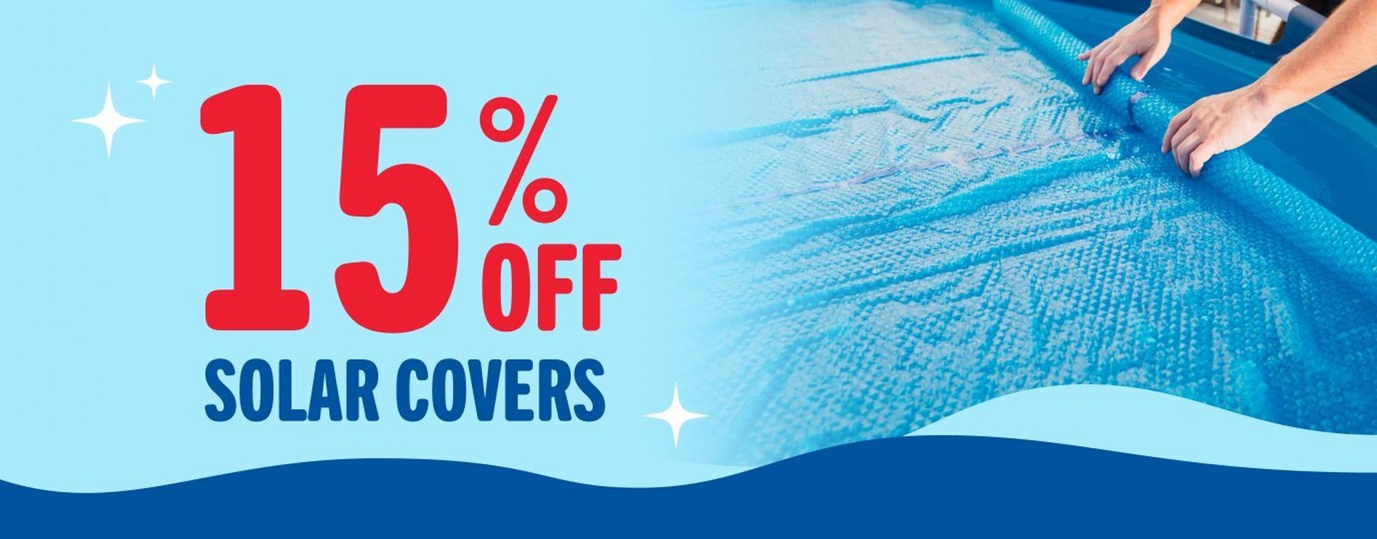 15% off solar covers
