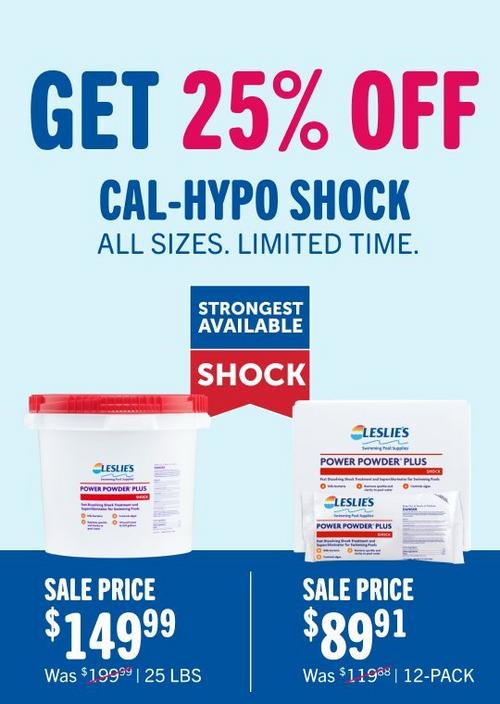 25% off of cal hypo shock