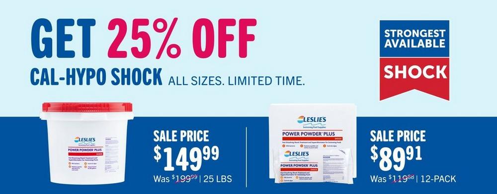 25% off of cal hypo shock