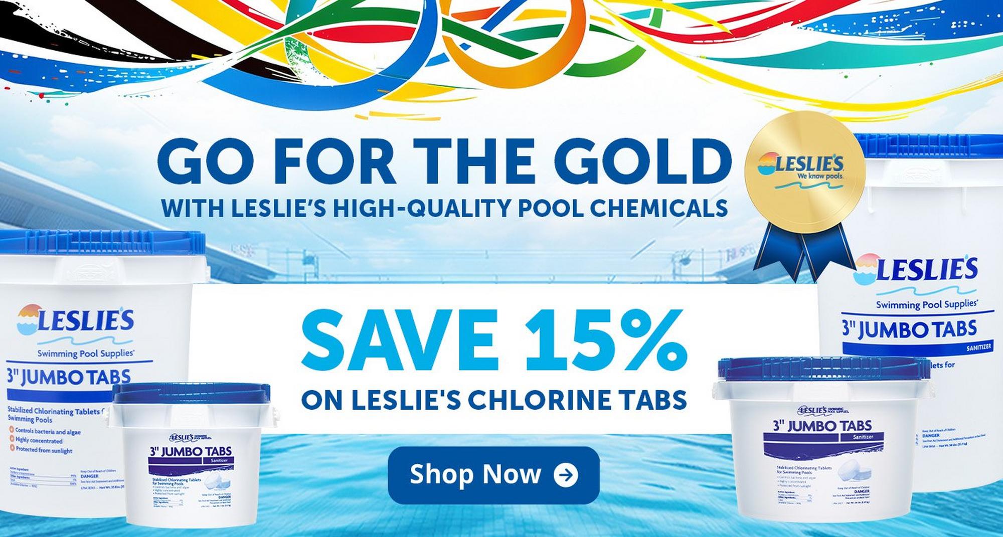 15% off chlorine tabs