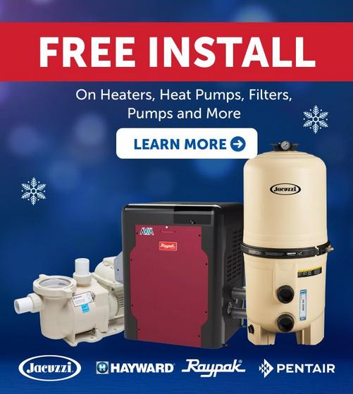 An advertisement for free installation on select major equipment