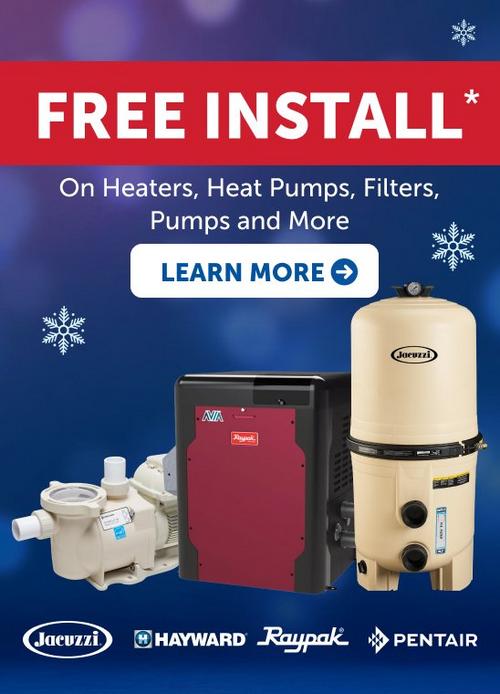 An advertisement for free installation on select major equipment