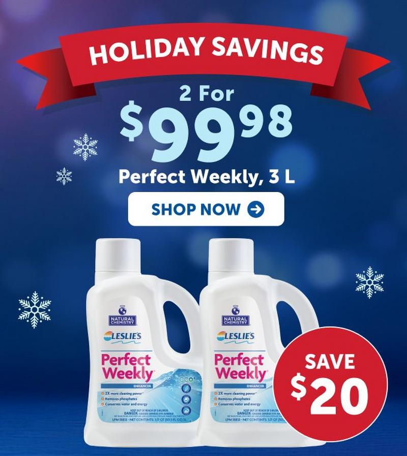 An advertisement for 2 for $99.98 Perfect Weekly