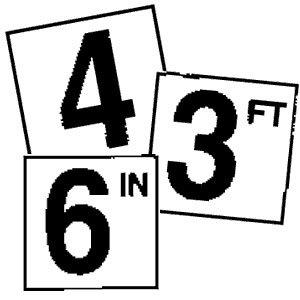 Depth Markers - Metric - Glass Overlay Numbers with Decimals