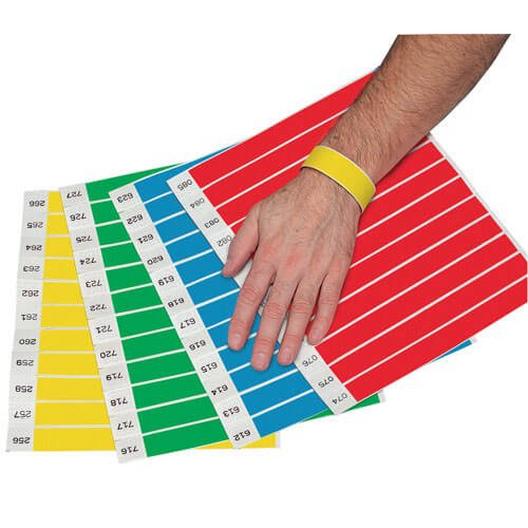 Colored Tyvek Wristbands