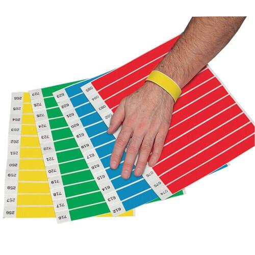 Colored Tyvek Wristbands