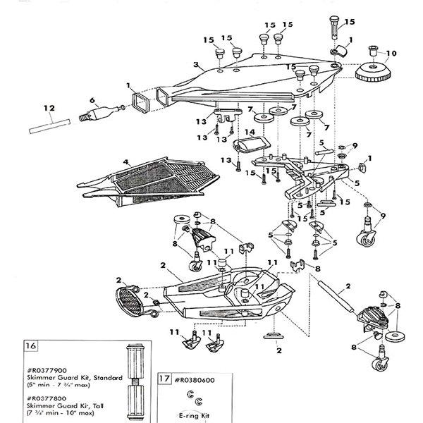 Jandy Ray Vac Vinyl / Fiberglass Head Parts